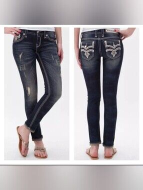 Rock Revival Drew Cuffed Skinny Jeans 29